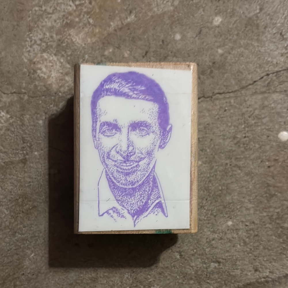 Man Portrait Rubber Stamp